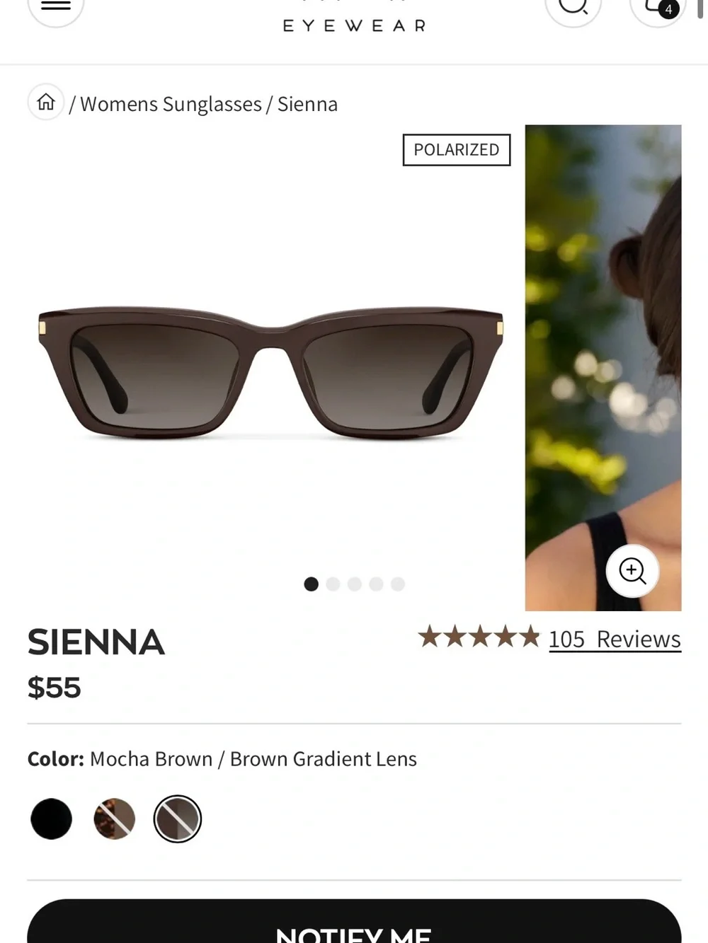 Wmp Eyewear brown rectangular